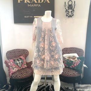 Women’s Short Blue and Pink Dress